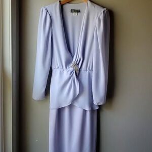 Vintage 40's Style Peplum Dress Size 10
